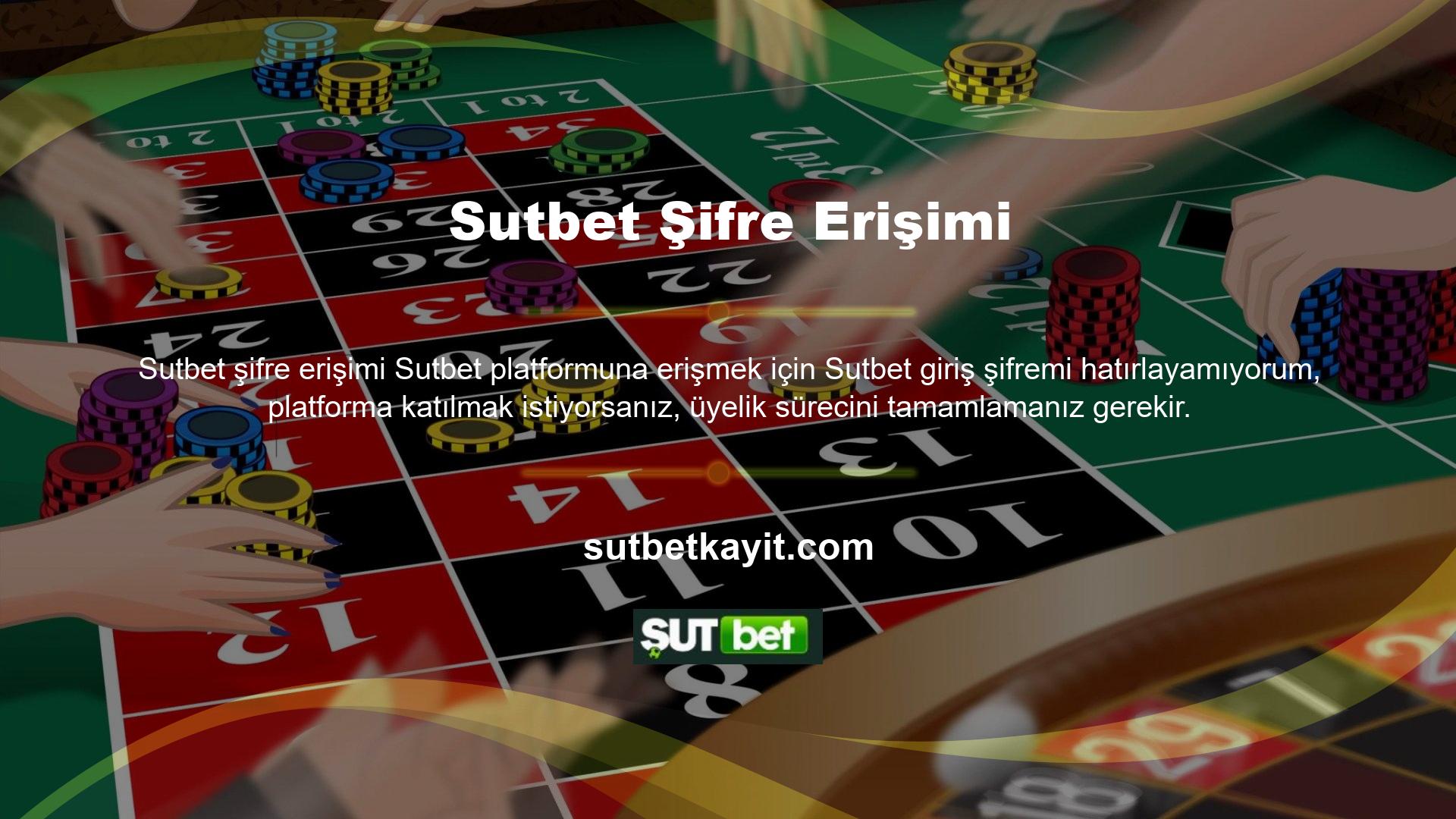 Platform, kullanıcıları için hayatı kolaylaştırmak için tasarlanmıştır, bu nedenle mevcut Sutbet adresinizle giriş yaptığınızda, ekranda bir üyelik seçeneğinin göründüğünü göreceksiniz